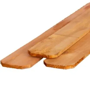 1 x 6 x 6, Import Cedar, No. 2, Green, Rough Sawn Dog-Ear
